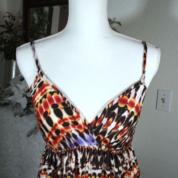 SPAGHETTI STRAP MULTICOLOR DRESS SZ.S/M EUC - Picture 3 of 7